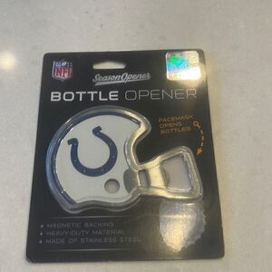 Indianapolis Colts bottle opener magnetic, new with tags, fun for the fan. NFL.